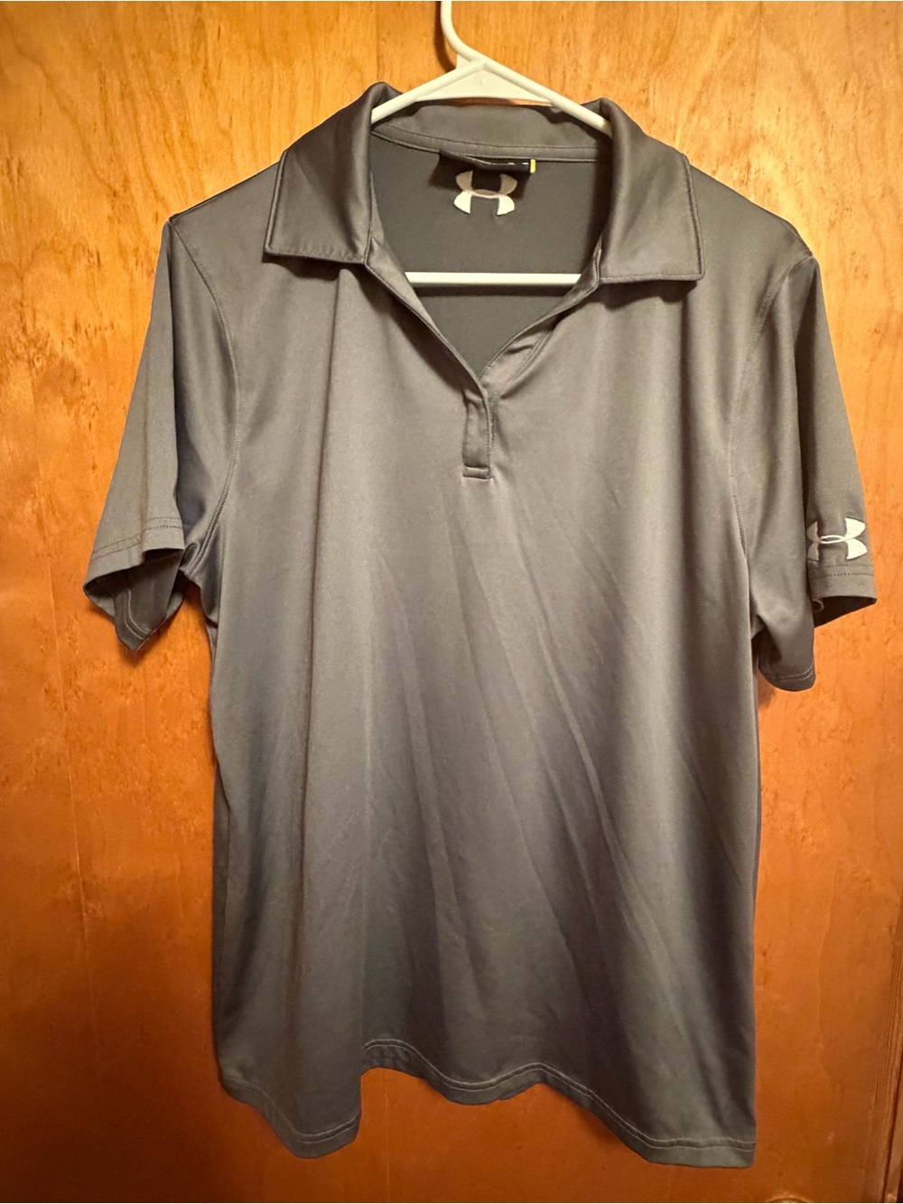 Under Armour Men's Gray Polo Performance Shirt large